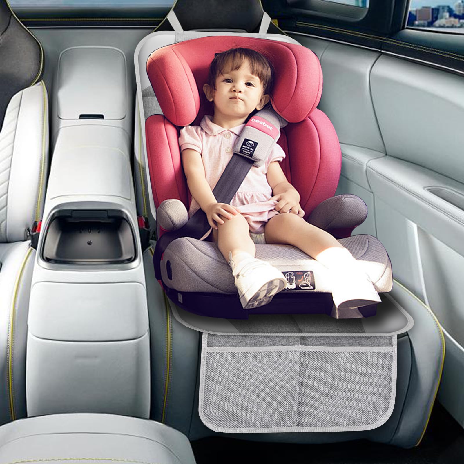 Meolsaek non-slip backing keeps protector secure on seats.