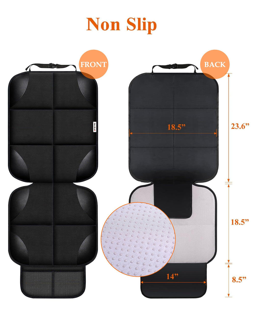 Meolsaek waterproof Oxford fabric shield protects leather and cloth seats.