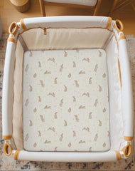 Meowcards bassinet sheet color options coordinate with nursery decor.