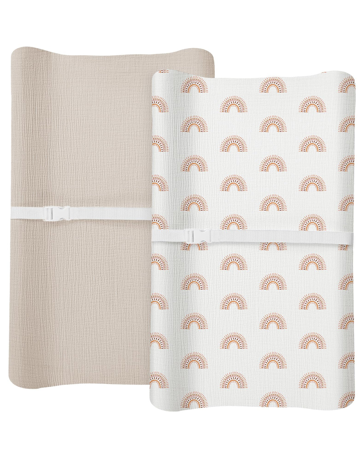 Meowcards changing pad cover beige soft texture for gentle diaper changes