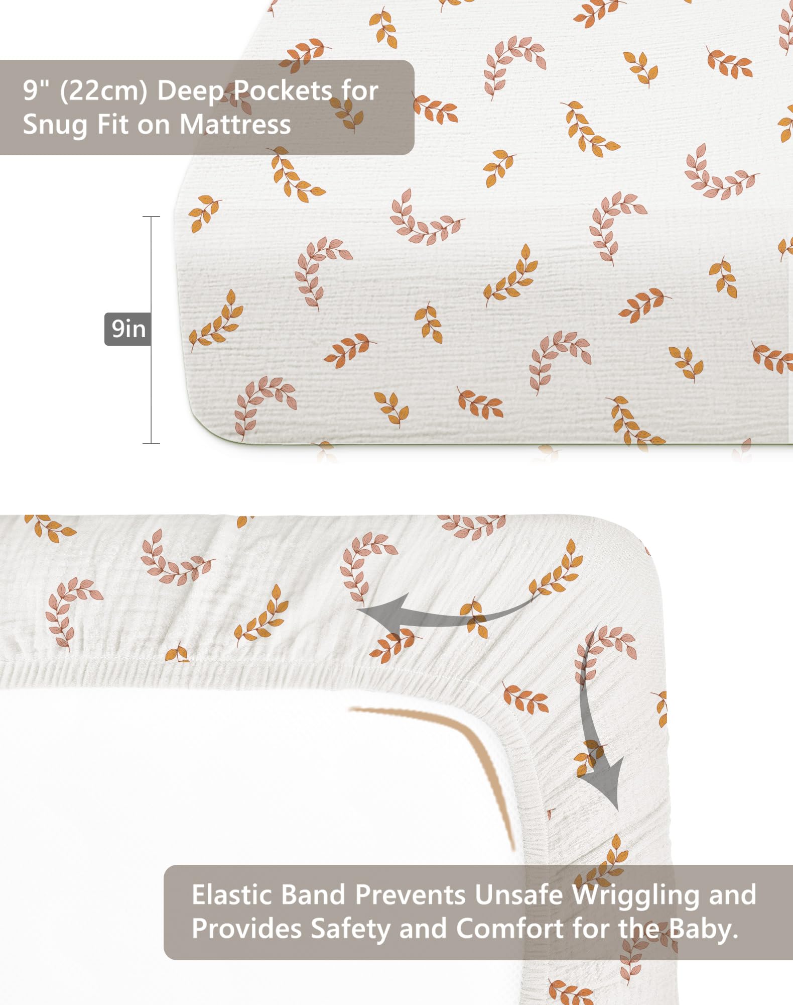 Meowcards crib sheet 28x52 standard fit for crib or toddler bed.