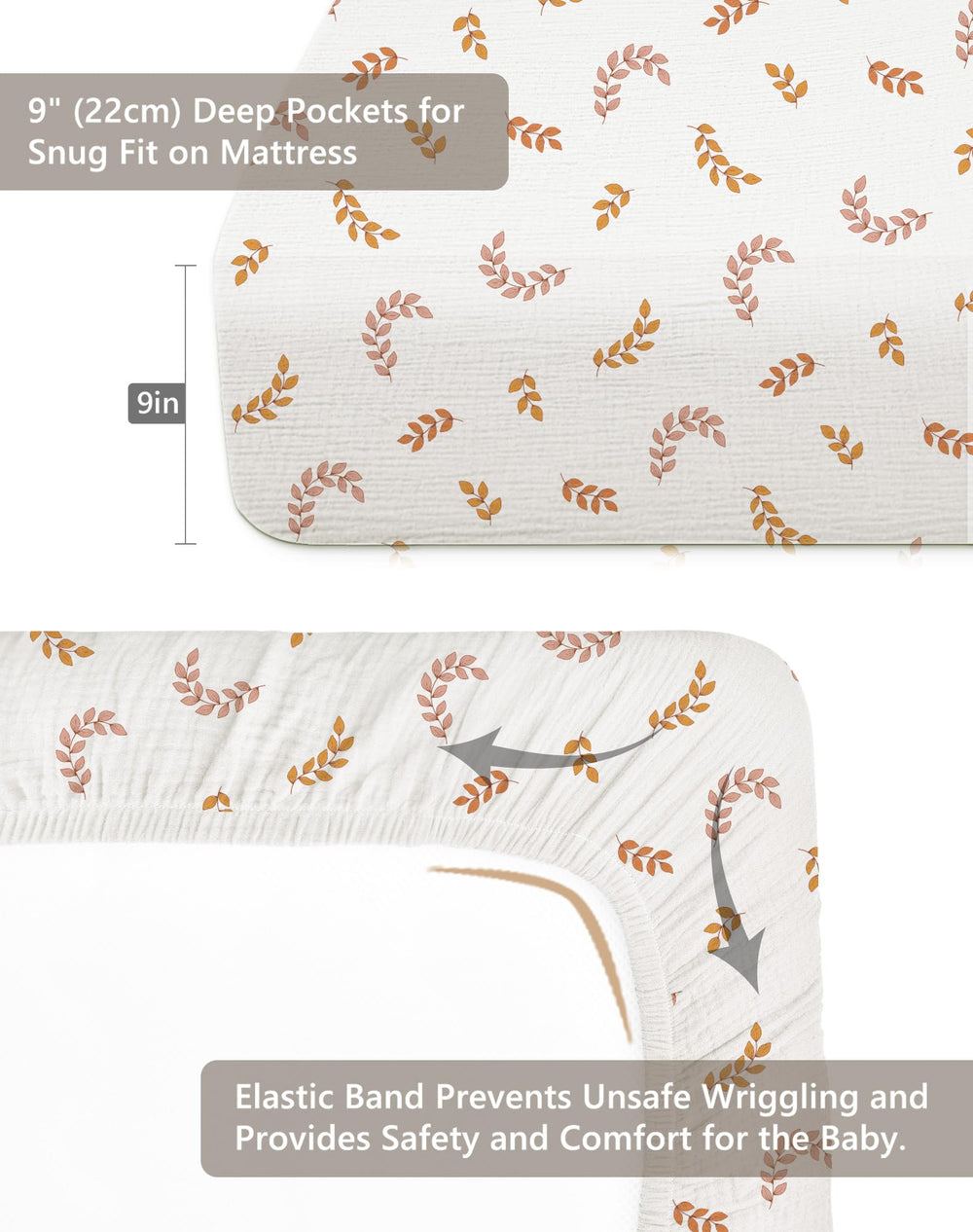Meowcards crib sheet 28x52 standard fit for crib or toddler bed.