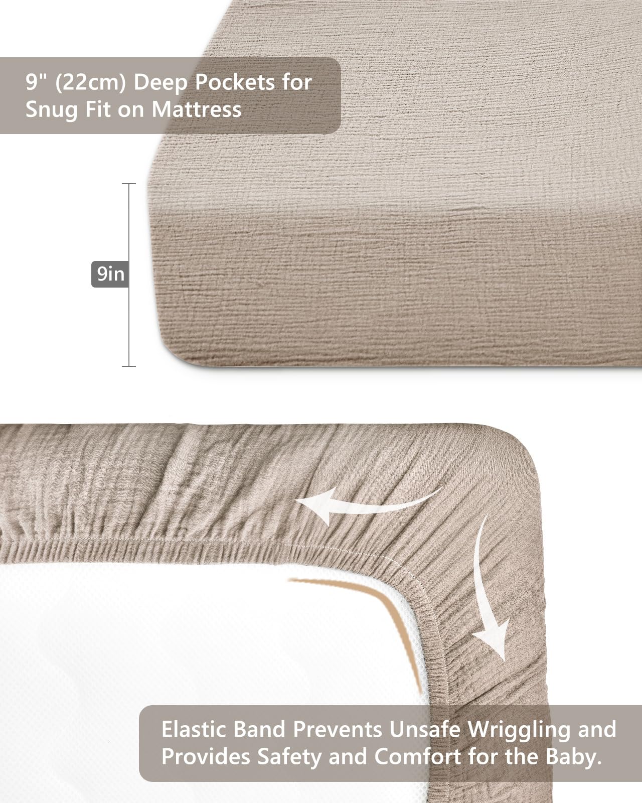 Meowcards crib sheet machine washable for easy cleaning