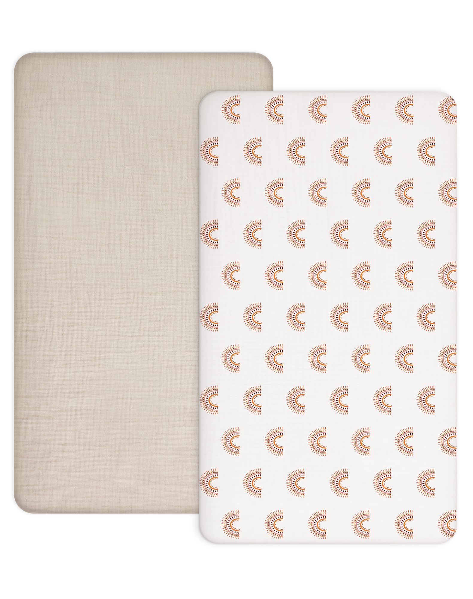 Meowcards crib sheet muslin texture for soft baby skin