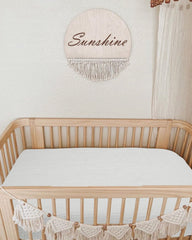MeowCards mini crib sheet demonstrates Pack N Play fit for snug bedding setup.