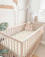 meowcards mini crib sheets folded compact shows easy storage for small spaces