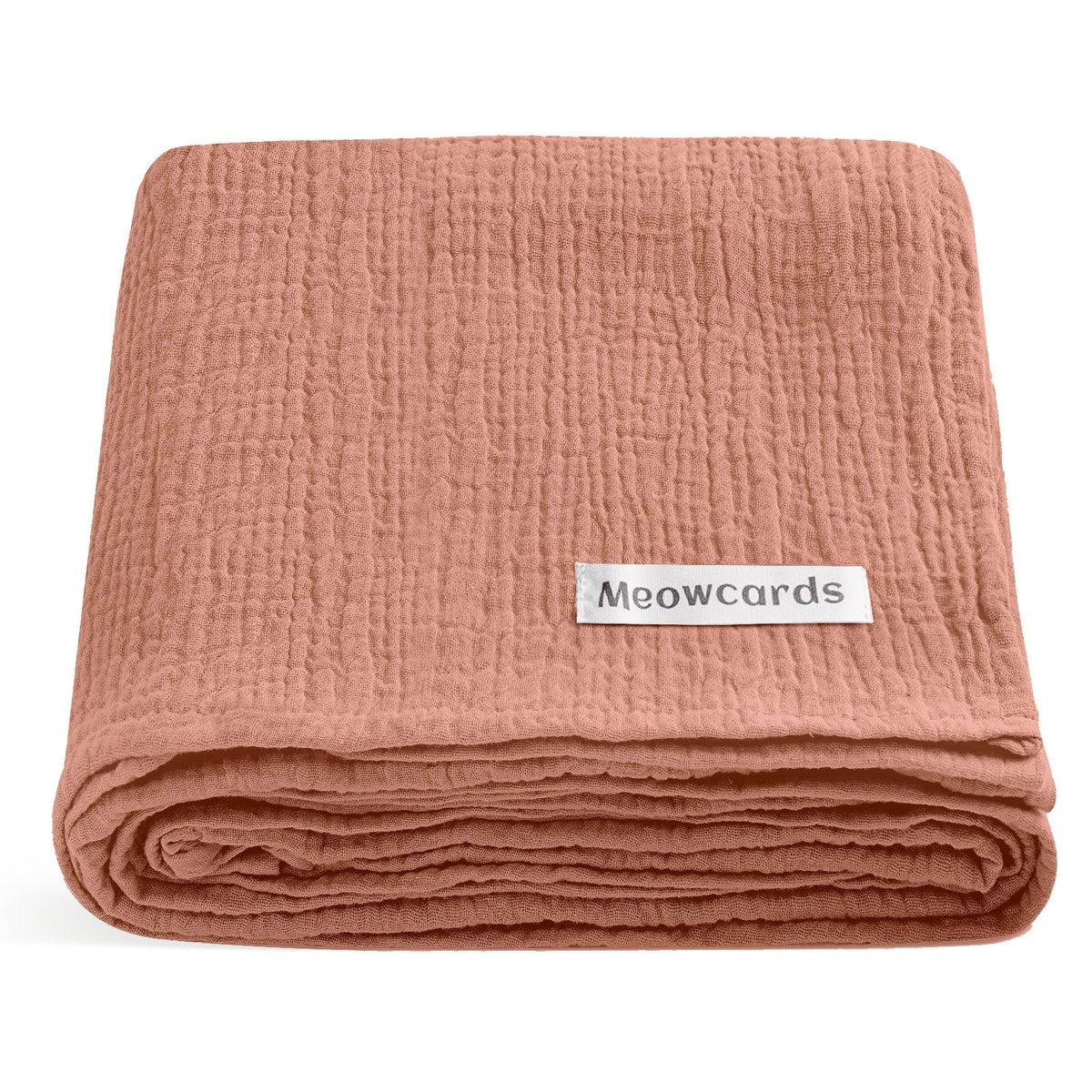 Meowcards muslin swaddle blanket 47x47 provides generous coverage for swaddling and easy nursing coverage.
