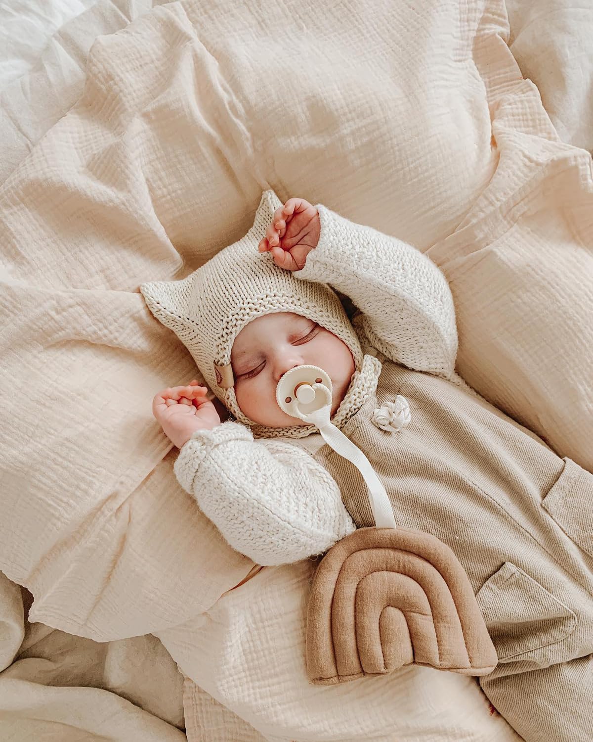 Meowcards swaddle pale yellow flatlay showing soft double muslin texture