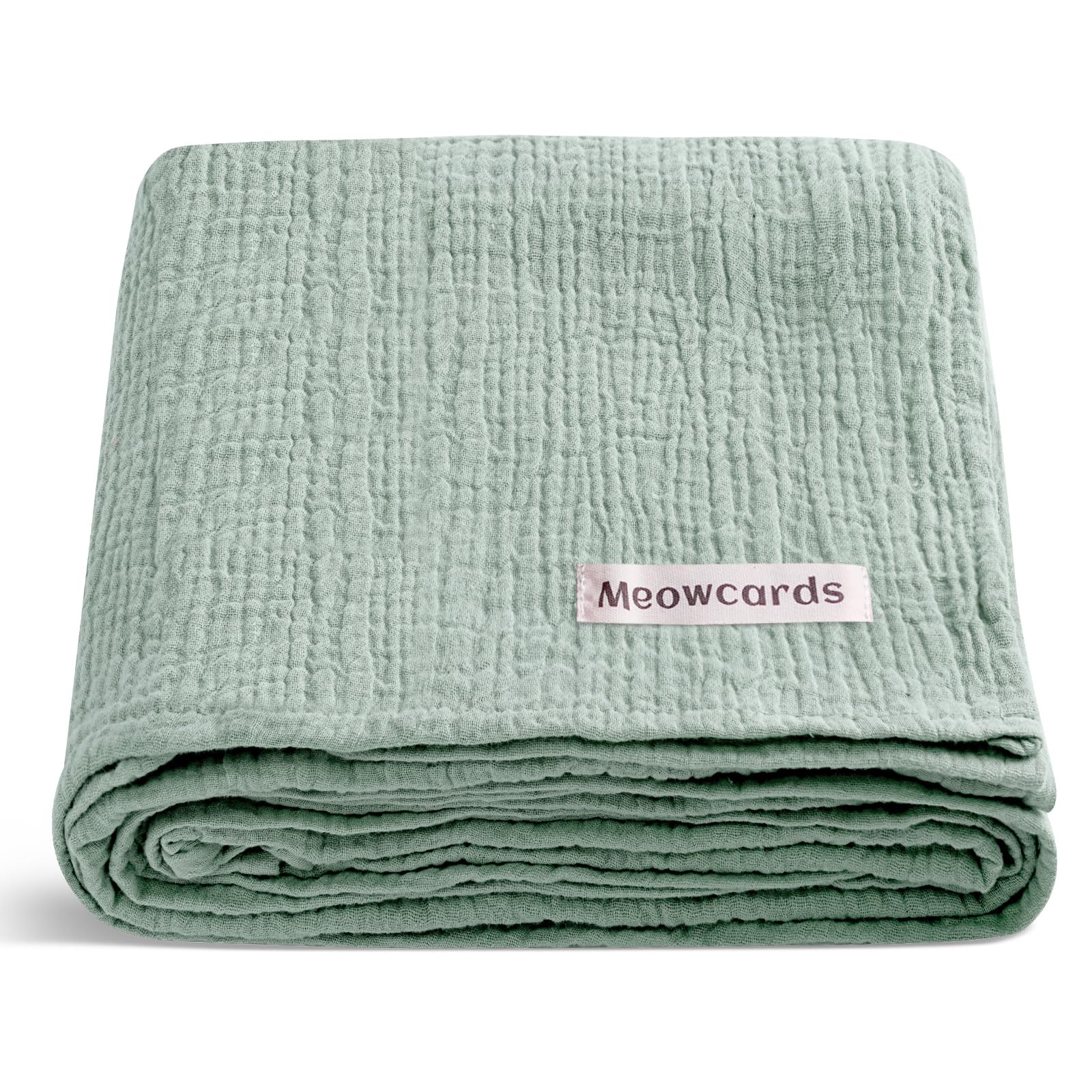 Meowcards swaddle soft double-muslin texture for gentle baby skin comfort