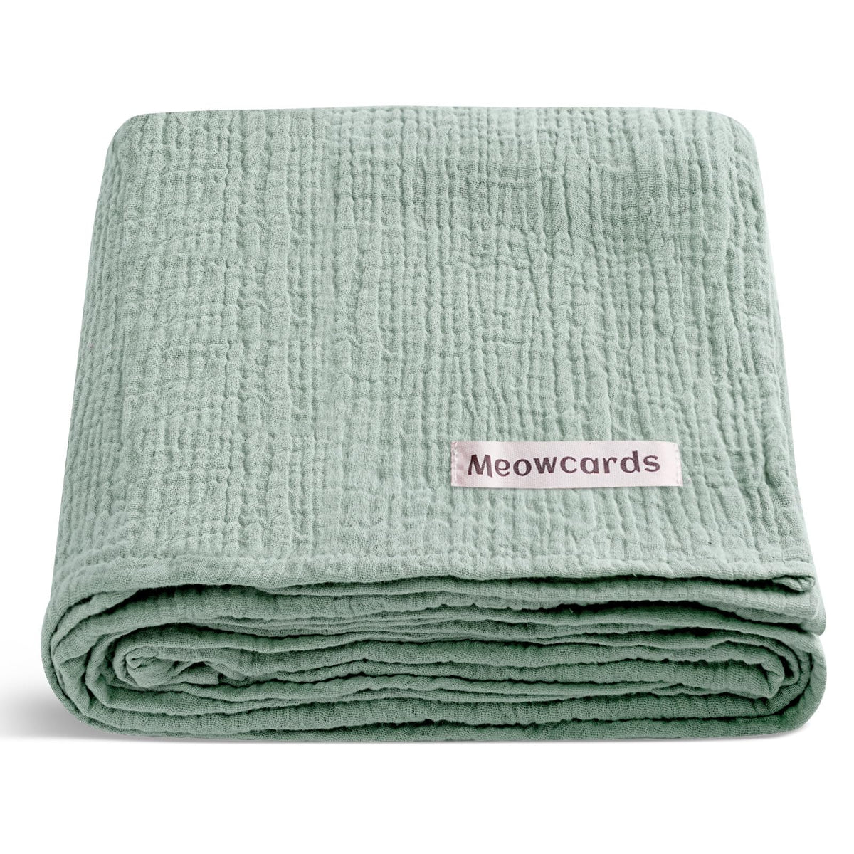 Meowcards swaddle soft double-muslin texture for gentle baby skin comfort