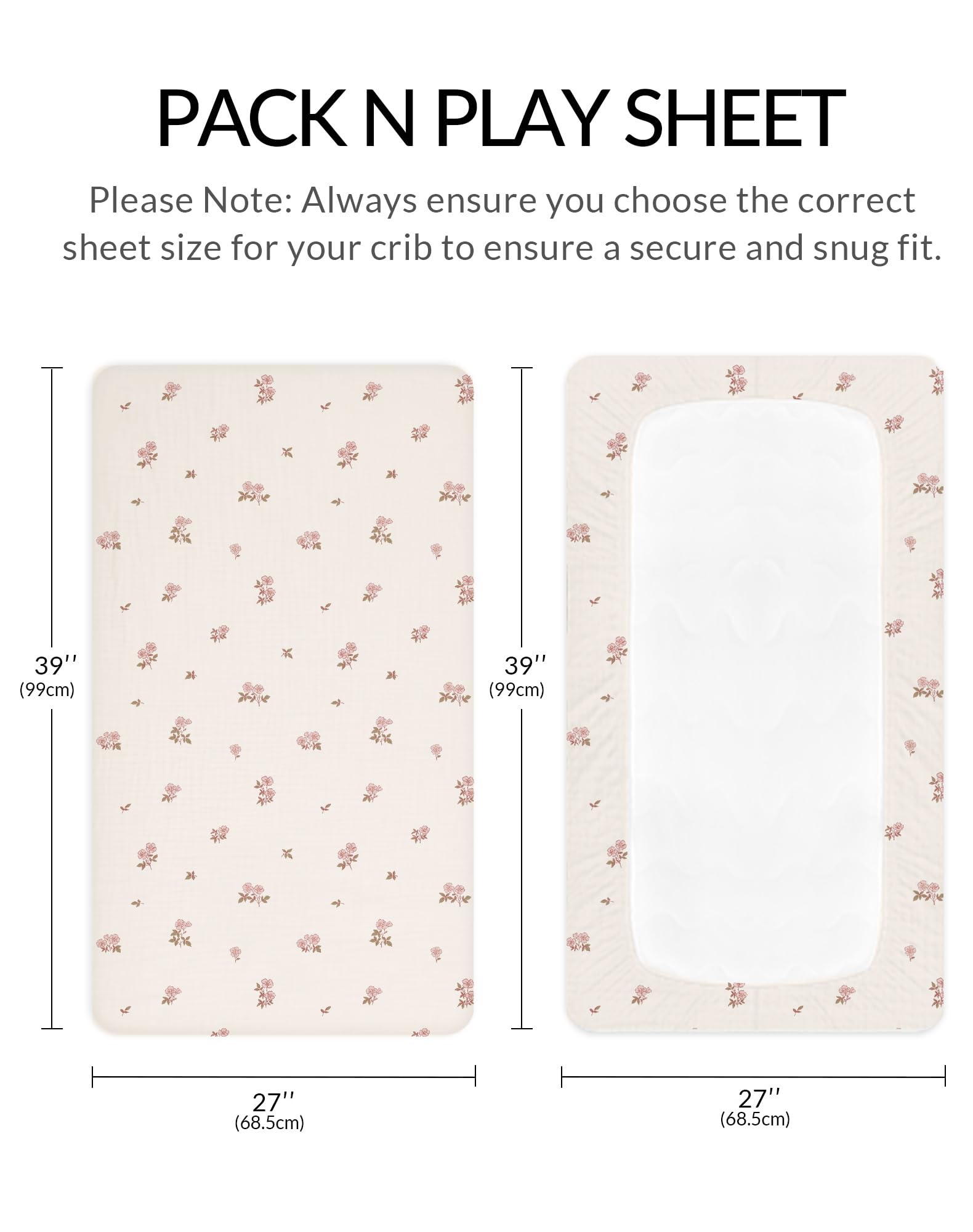 Meowcards pack-n-play sheet close-up of muslin texture for skin-friendly sleep