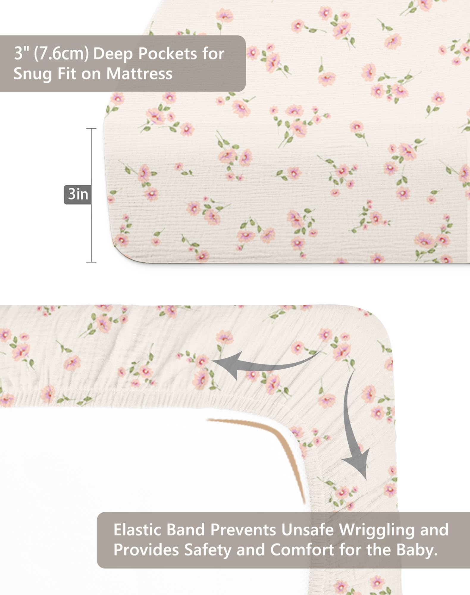 Meowcards pack-n-play-sheets washable label indicates easy machine wash and dry