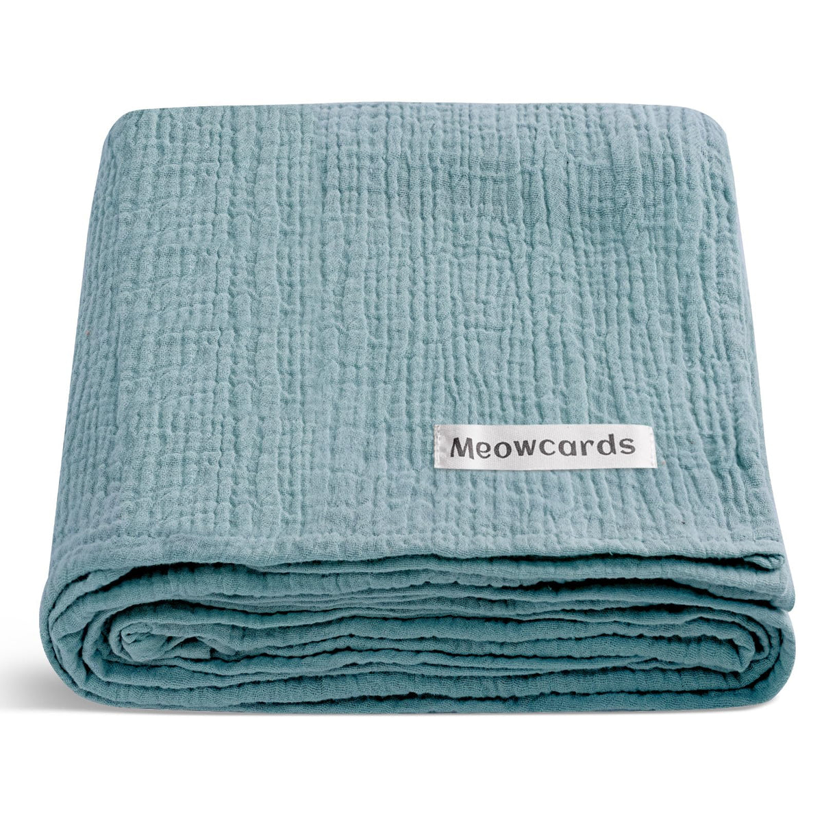 Meowcards soft double-muslin swaddle blanket for gentle newborn cuddles