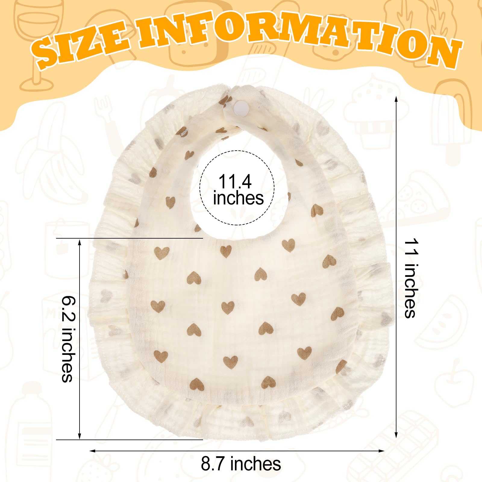 Mepase baby bib soft breathable cotton keeps delicate skin comfortable