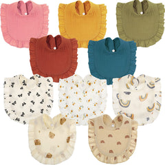 Mepase baby bibs in variety styles for versatile drool management and outfit pairing.