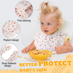Mepase muslin bibs soft cotton texture supports baby skin comfort and dryness.