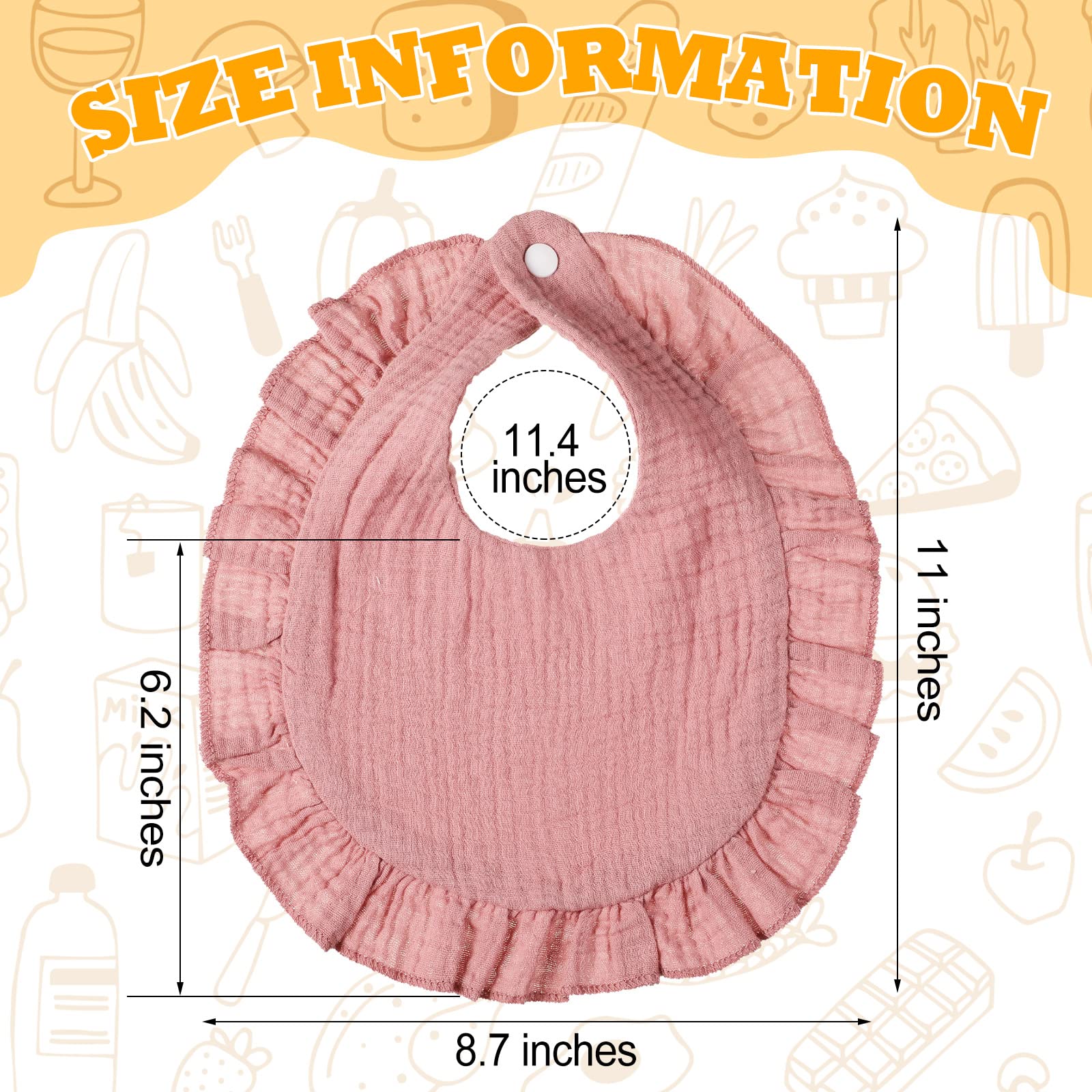 Mepase bibs in soft cotton protect baby's delicate skin