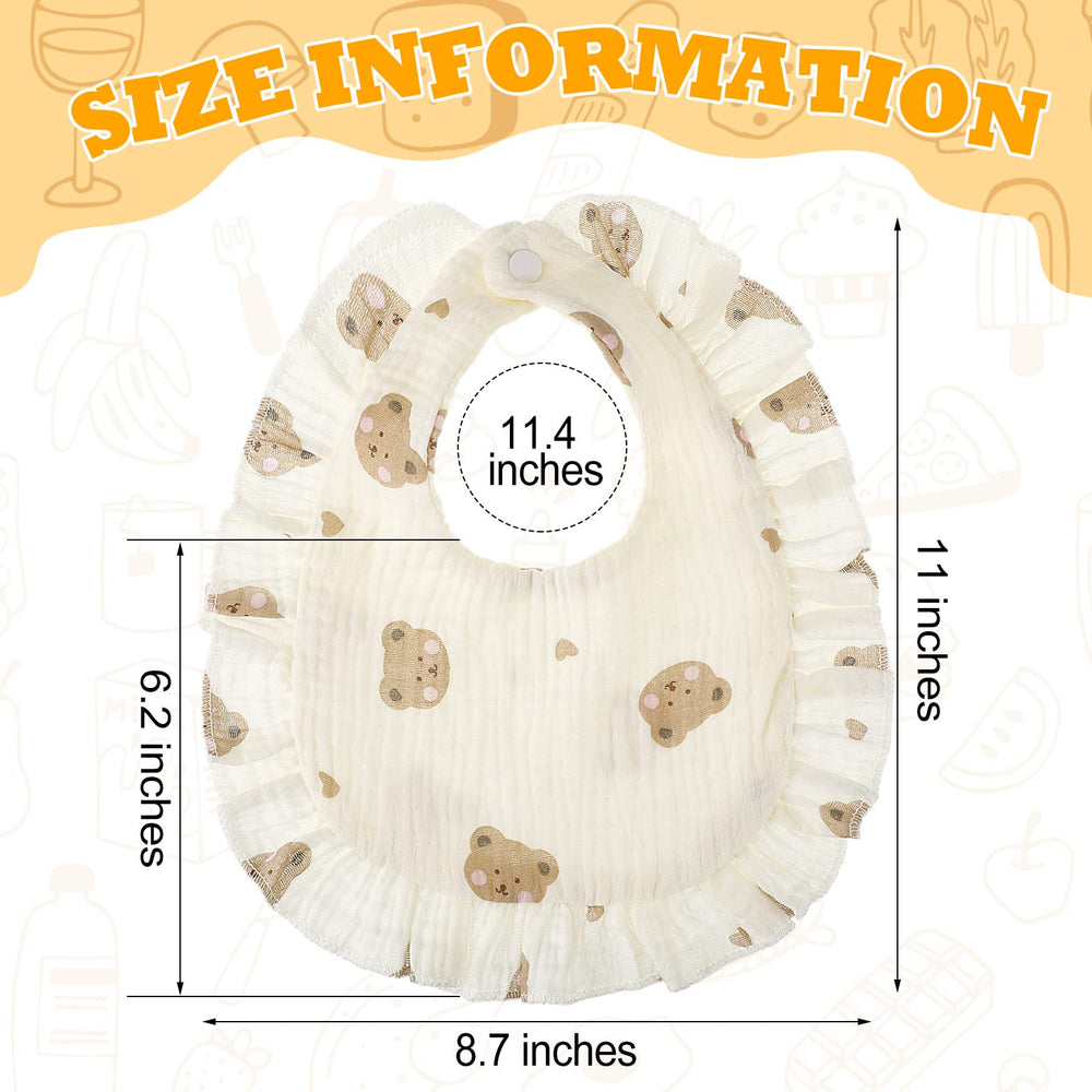 Mepase muslin bibs with soft breathable cotton for skin-friendly comfort.