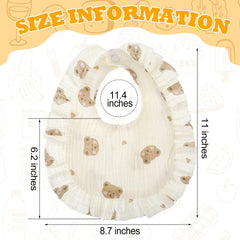 Mepase muslin bibs with soft breathable cotton for skin-friendly comfort.