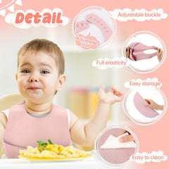 Mepase waterproof silicone bibs: easy to wipe clean after messy meals.
