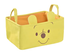 MeracMelli storage nursery basket front view with Winnie bear design for toy organization