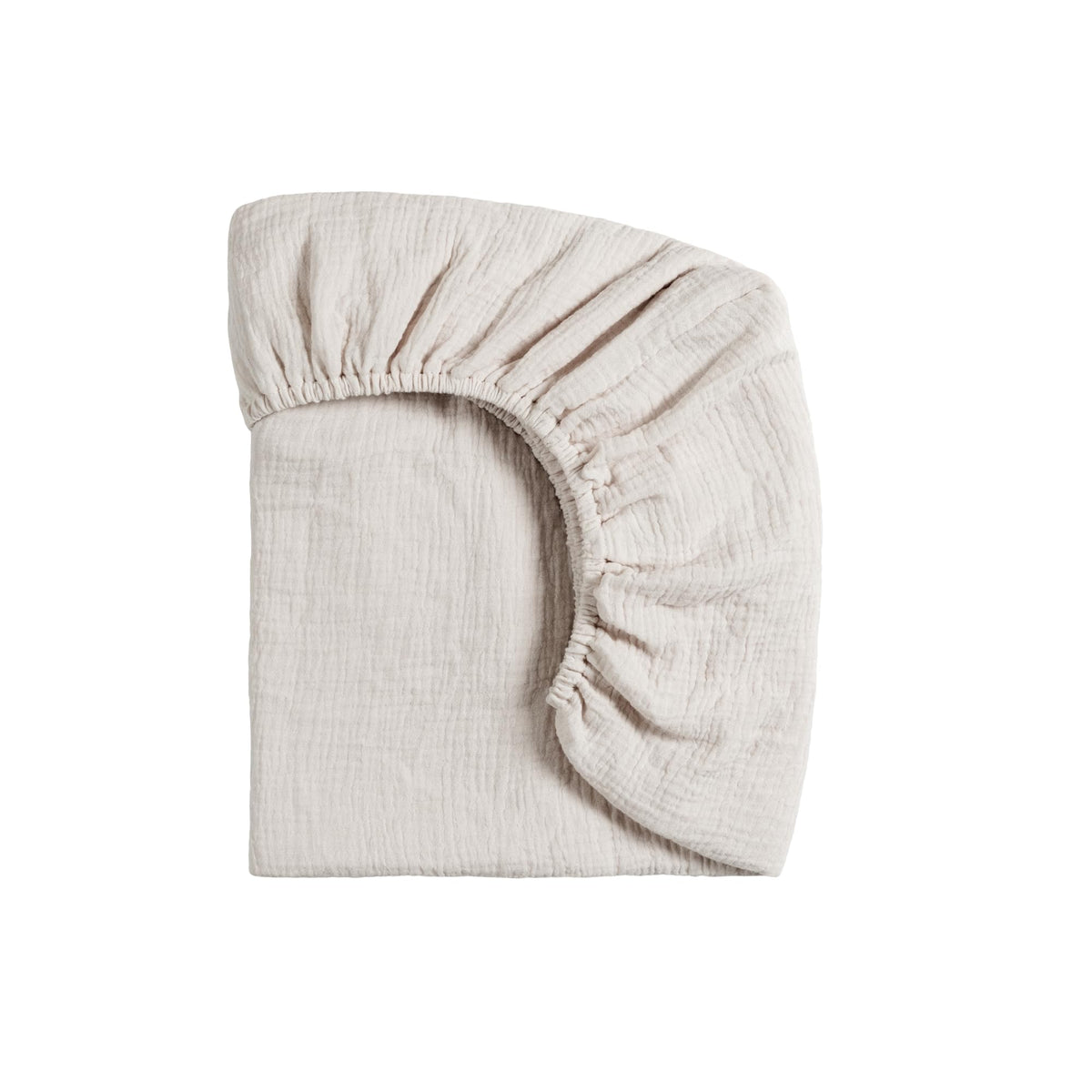 Meracorallo Muslin Mini Crib Sheet soft fabric creates a gentle, breathable sleep surface.
