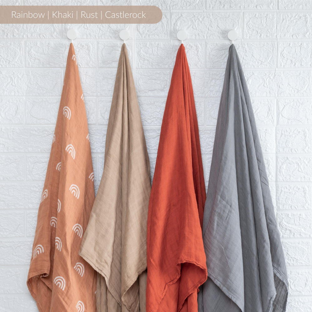 Meracorallo Muslin Swaddle Blanket baby towel after bath demonstrates gentle absorbency.