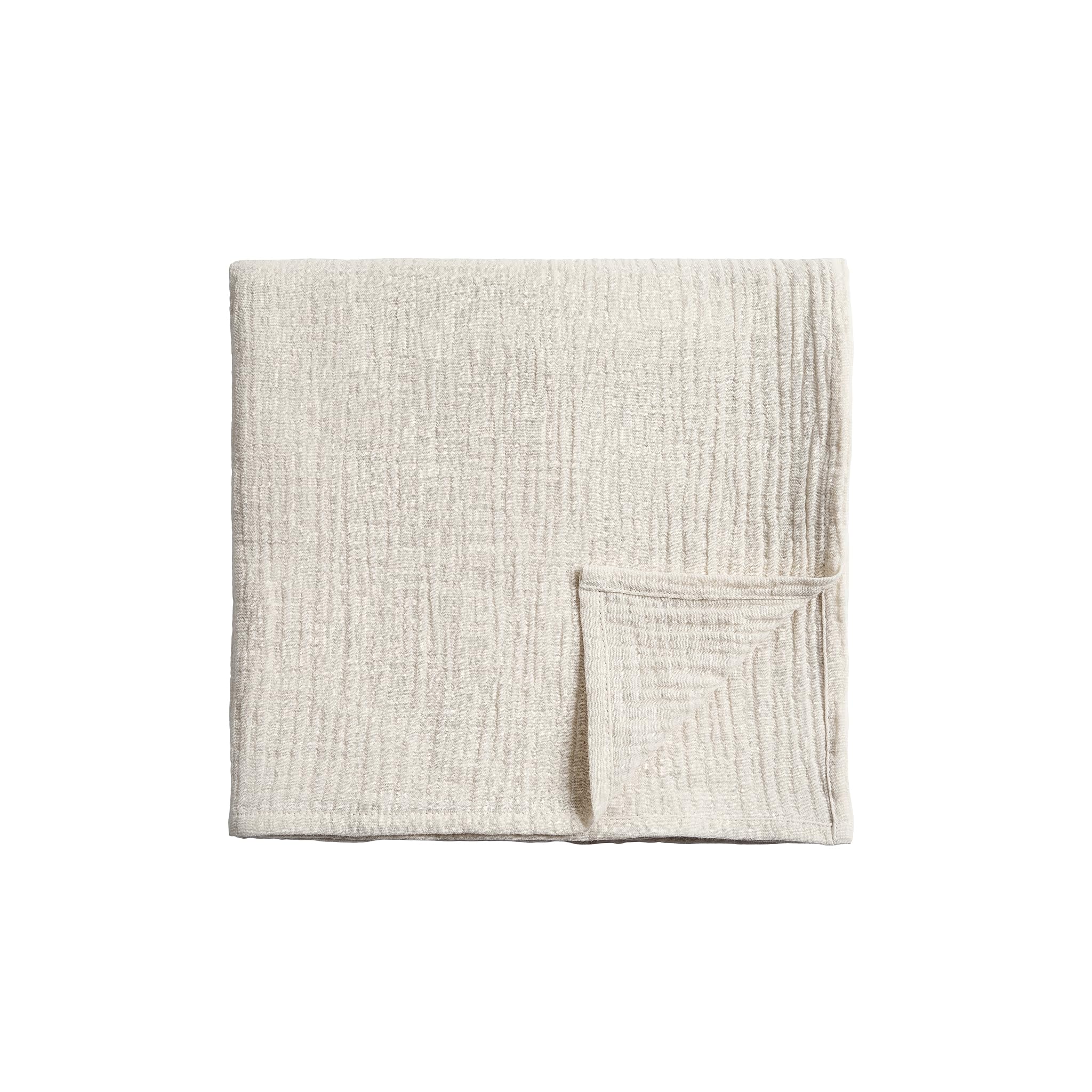 Meracorallo Muslin Swaddle Blanket close-up showing 100% cotton softness for gentle baby skin.