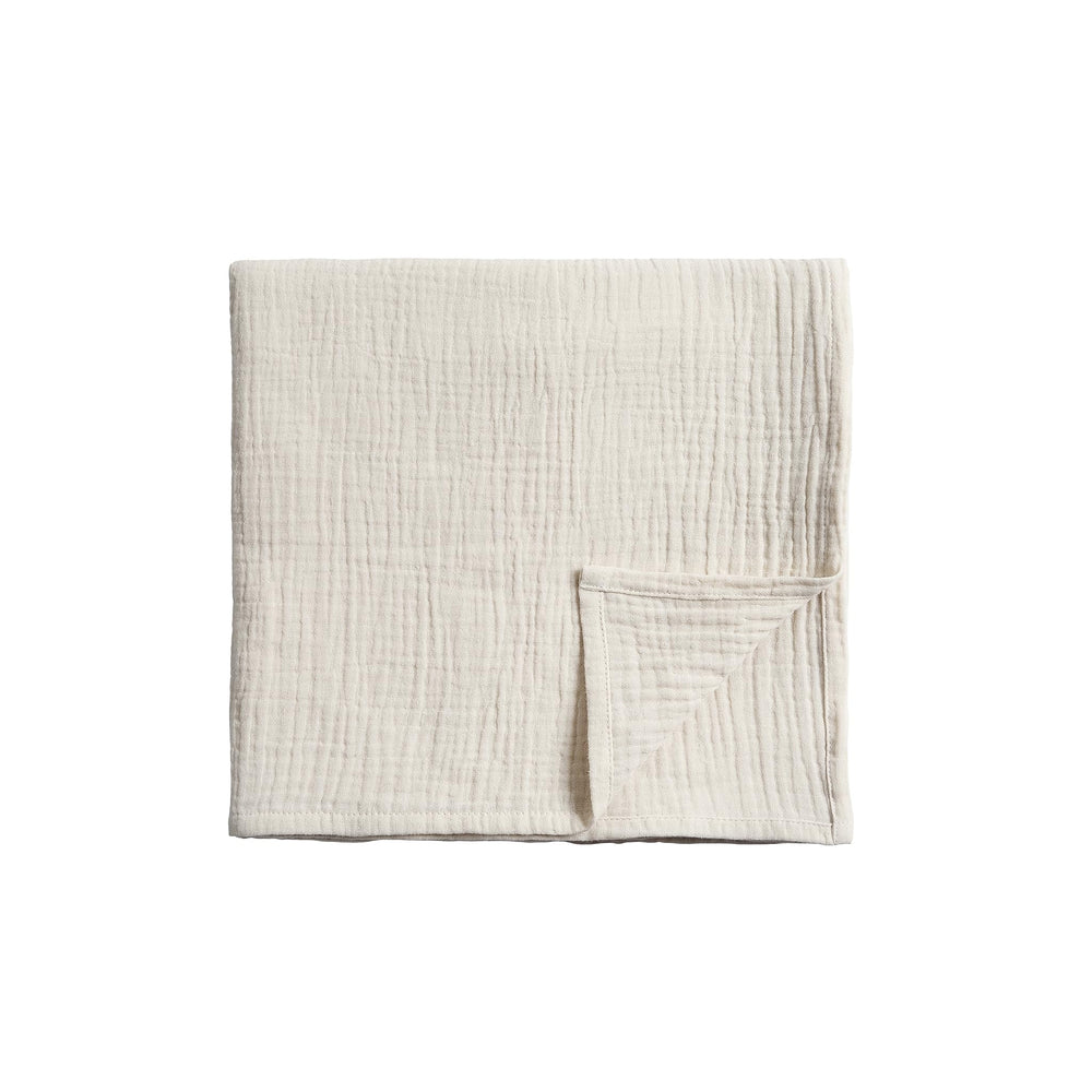 Meracorallo Muslin Swaddle Blanket close-up showing 100% cotton softness for gentle baby skin.