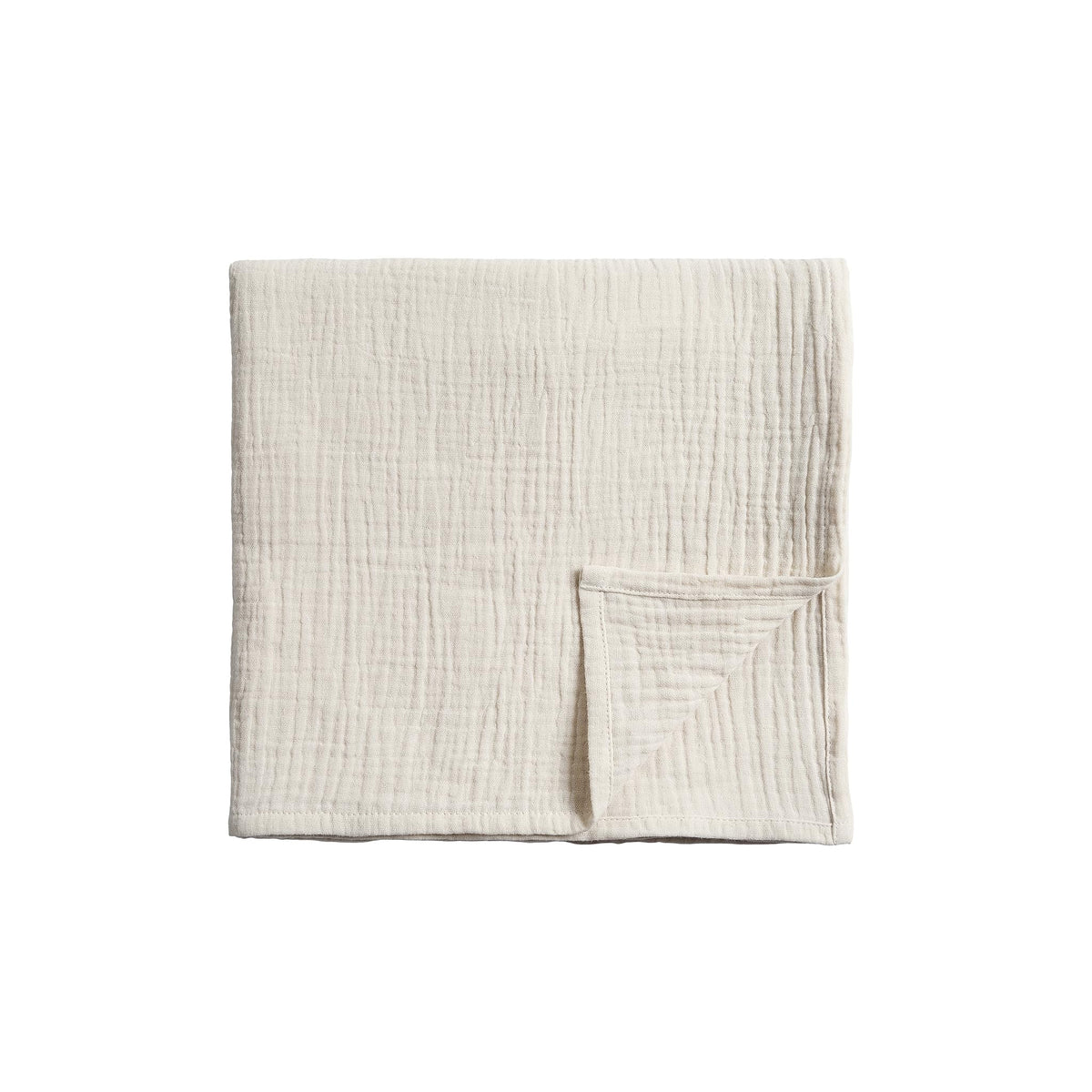 Meracorallo Muslin Swaddle Blanket close-up showing 100% cotton softness for gentle baby skin.