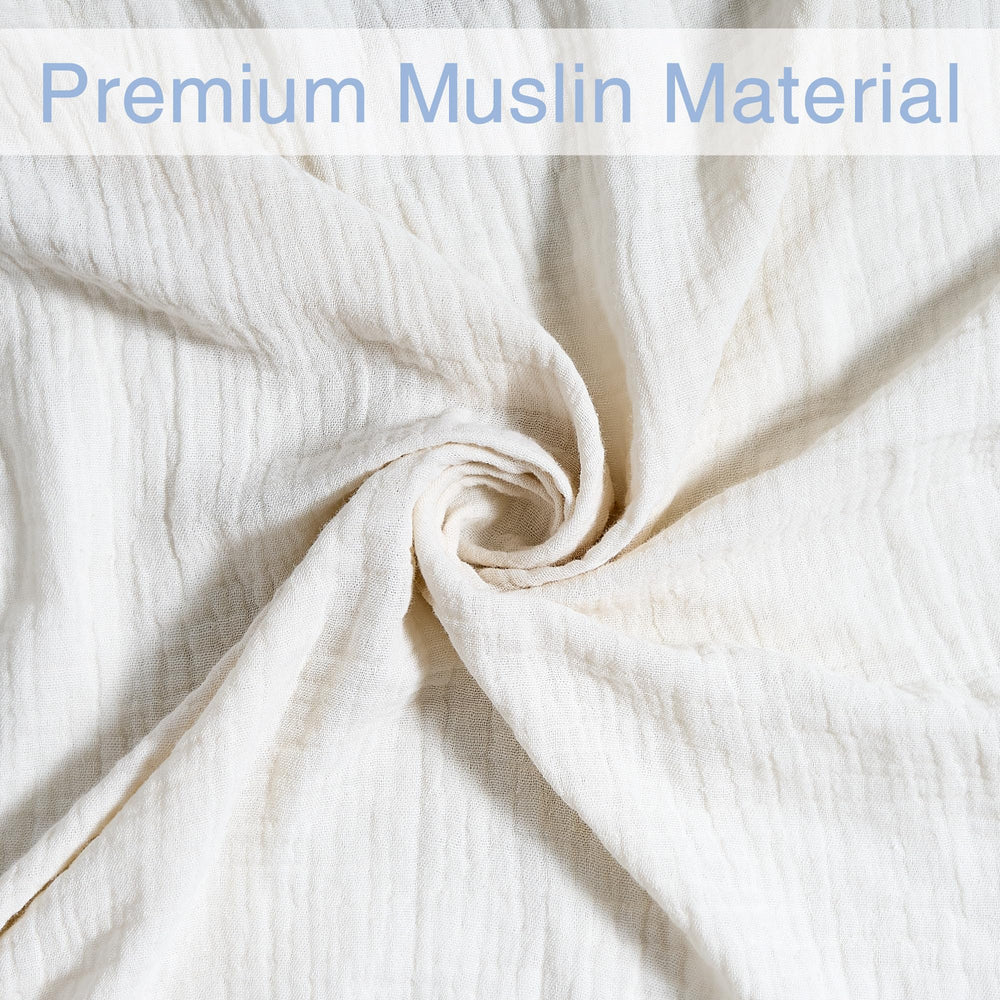 Meracorallo Muslin Swaddle Blanket multi-use display demonstrates versatile baby-care options.