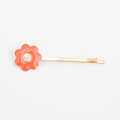 Meri Meri gold-tone hair slide featuring pastel enamel daisy for weddings and parties