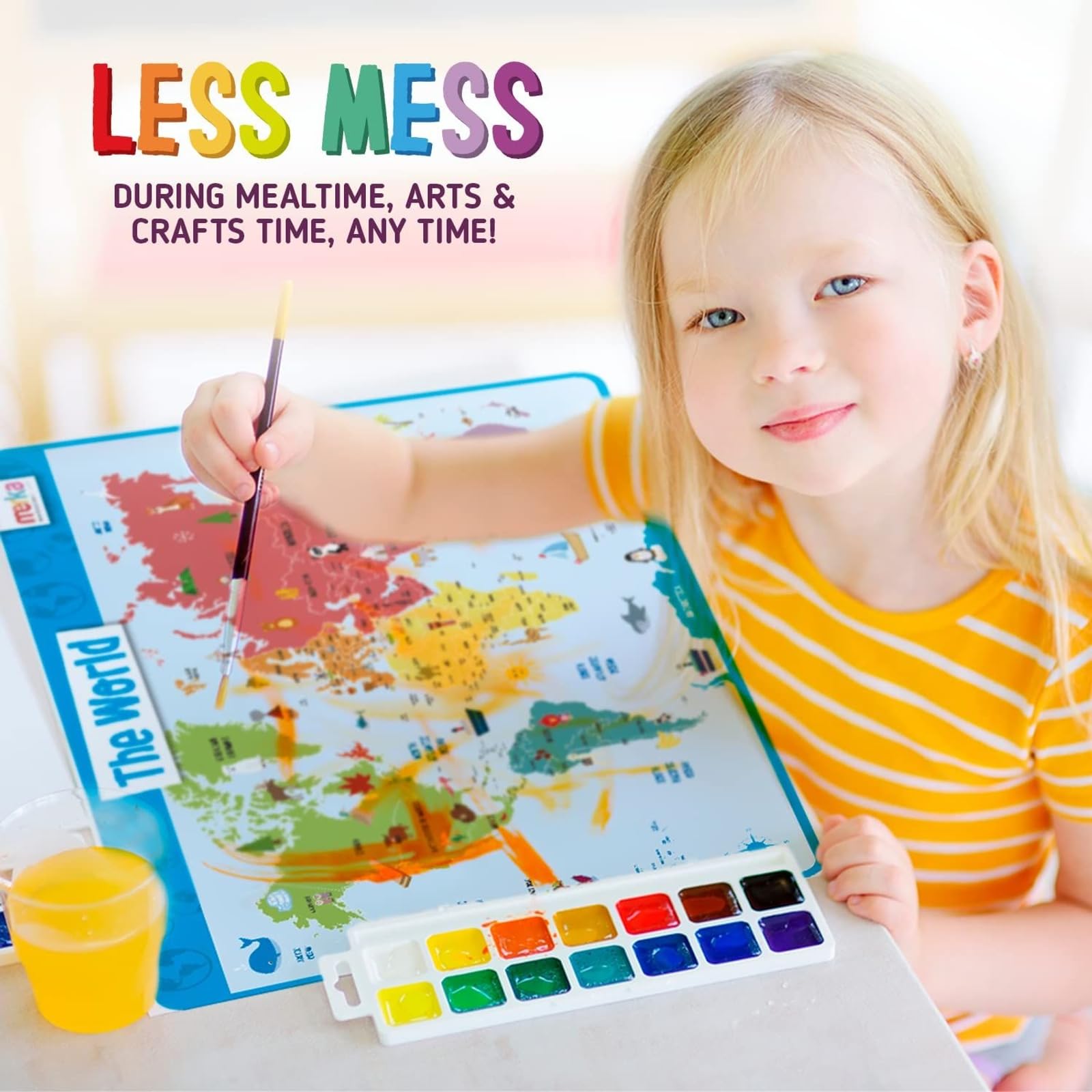 merka safe-for-kids placemat designed for ages 2 and up.