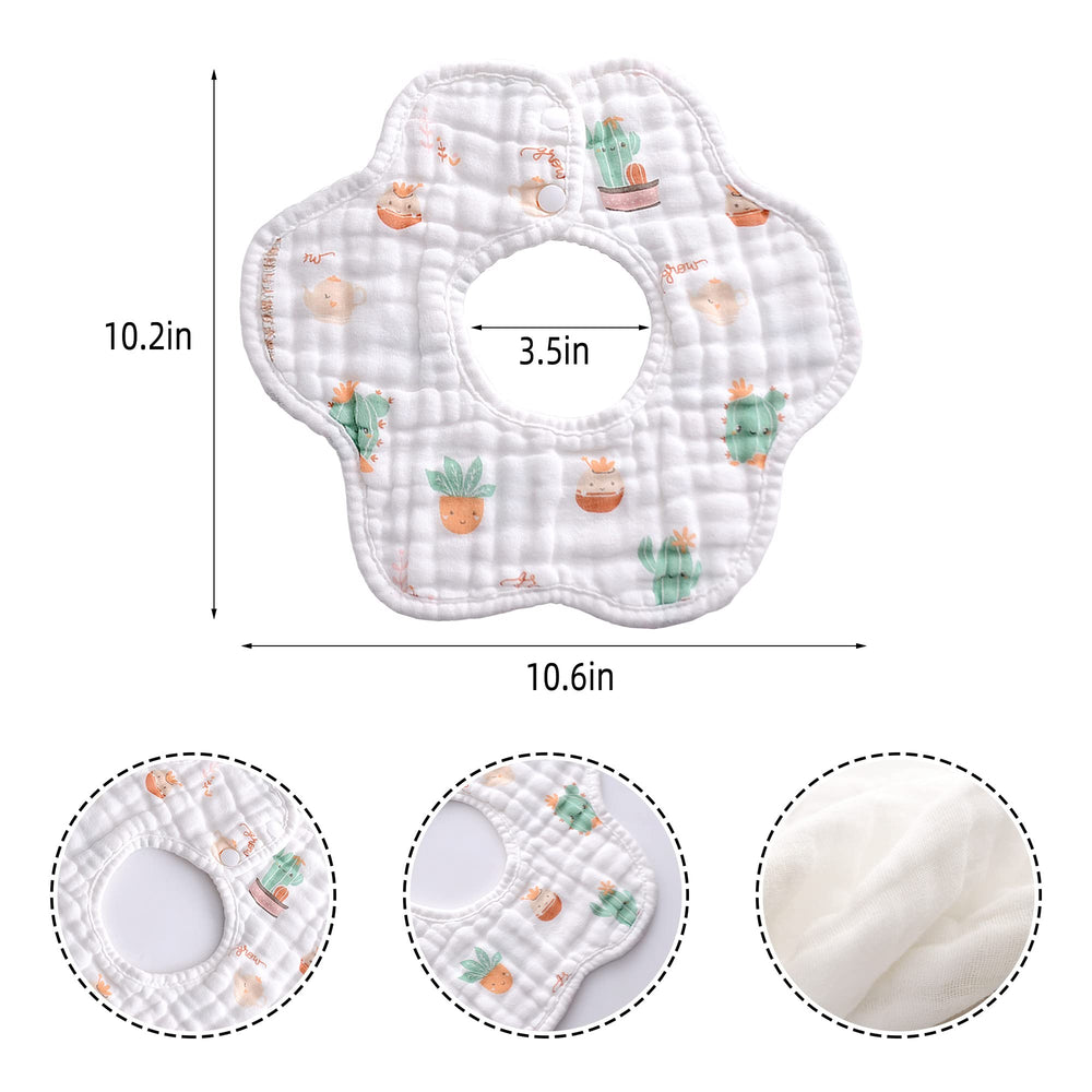 Merlinae Muslin Bibs close-up shows absorbent front layer