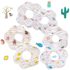 Merlinae Muslin Bibs nickel-free snaps provide safe adjustable fit