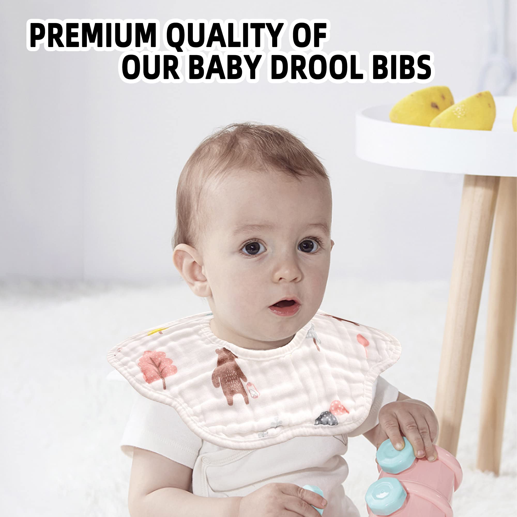 Merlinae Muslin Bibs gift-pack ready for new parents