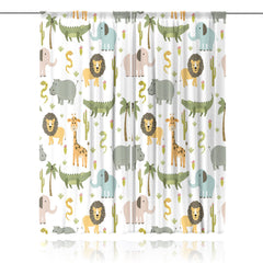 MESHELLY safari-animals curtains provide easy care and wrinkle resistance for busy mornings.
