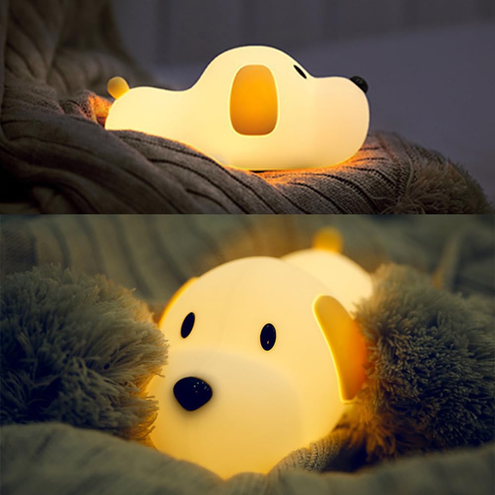 Metanthou LED silicone dog night light in a kid room adds cute decor and calm ambience