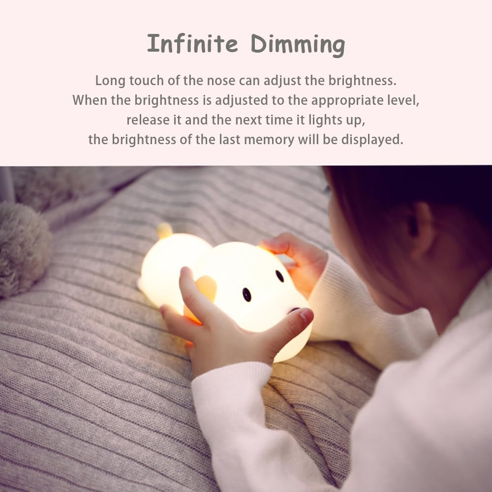 Metanthou LED silicone dog night light charges via USB with long battery life for travel