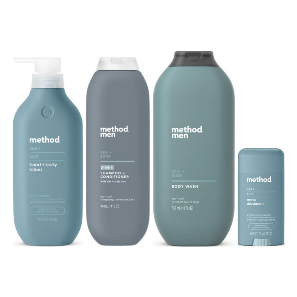 Method Sea + Surf body lotion bottle delivering lasting hydration