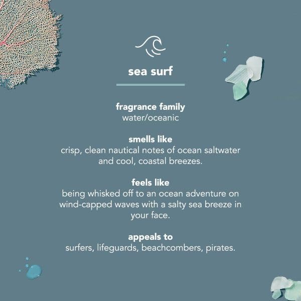 Method Sea + Surf pack with nautical design evokes seaside routine