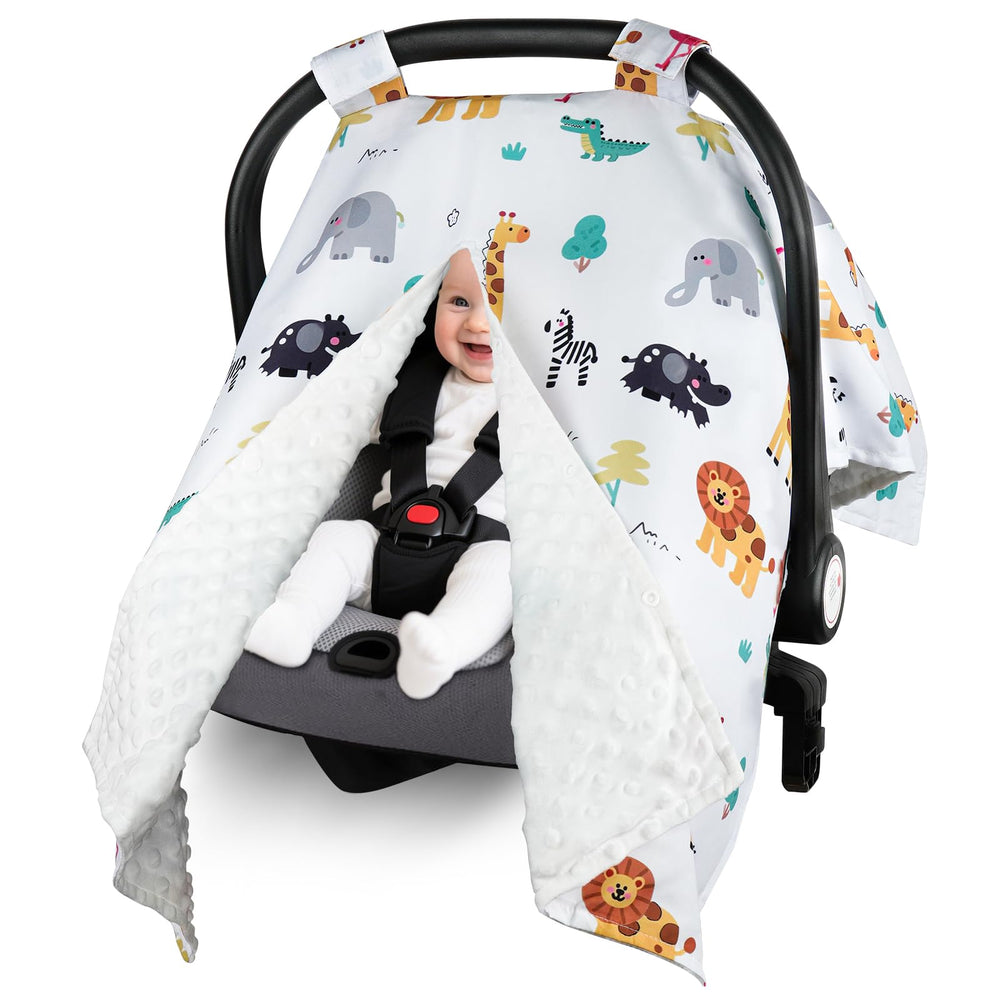Metplus 2in1 baby car seat cover with peekaboo opening for quick checks