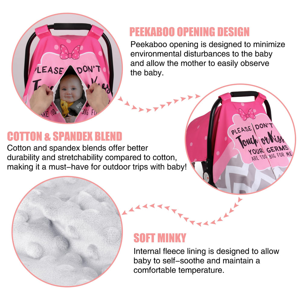 Metplus car seat canopy provides 360-degree coverage from sun, wind, and onlookers.