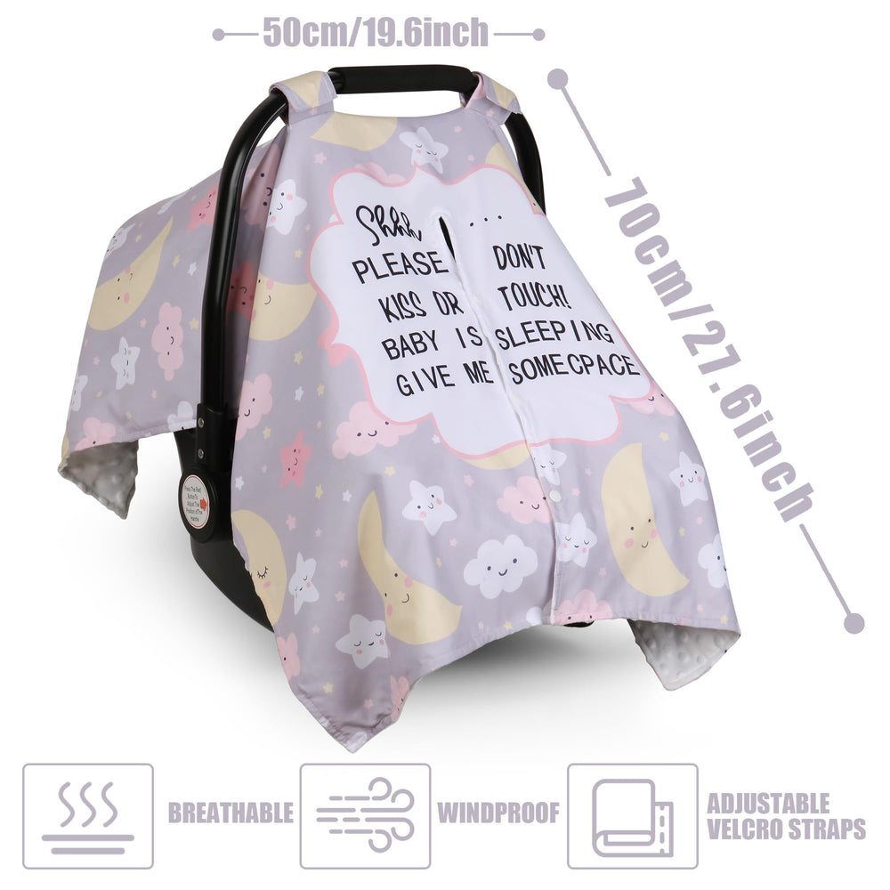 Metplus car seat cover installs quickly with adjustable Velcro straps for busy parents.