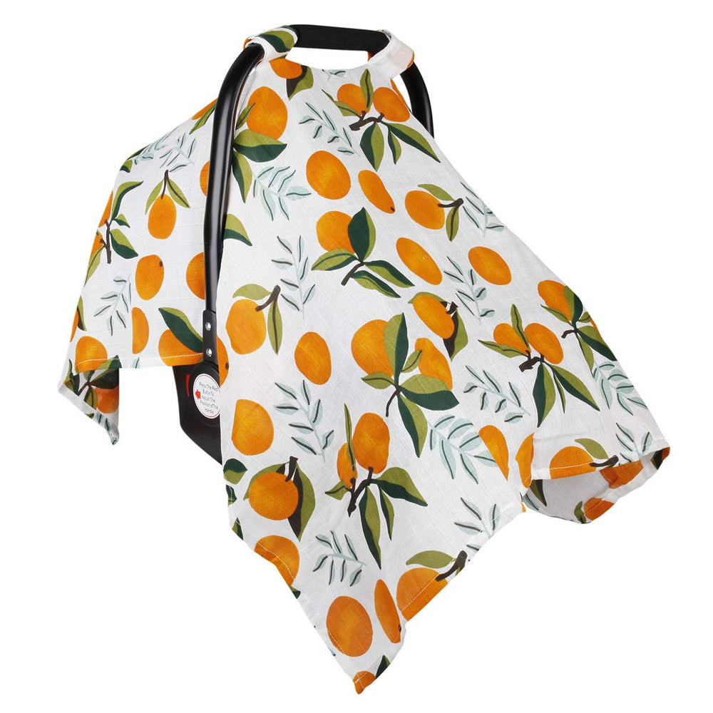 Metplus gift-ready packaging in oranges design highlights thoughtful baby shower gift.