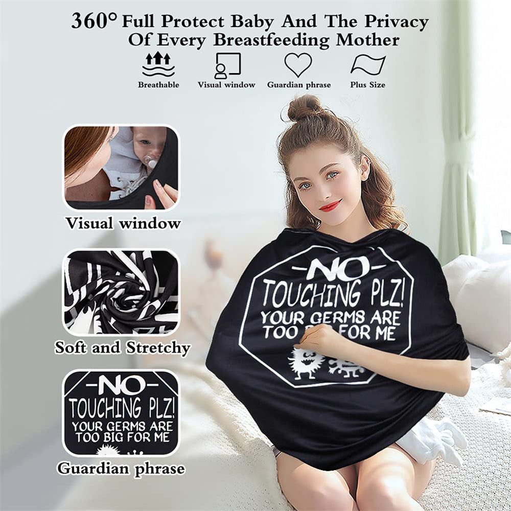 Metplus infant car seat nursing cover offers privacy with breathable stretch fabric.