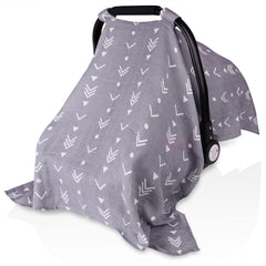 Metplus muslin car seat canopy Arrow offers 360° sun and breeze protection.
