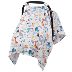 Metplus Muslin Carseat Cover soft canopy shields sun with breathable airflow.