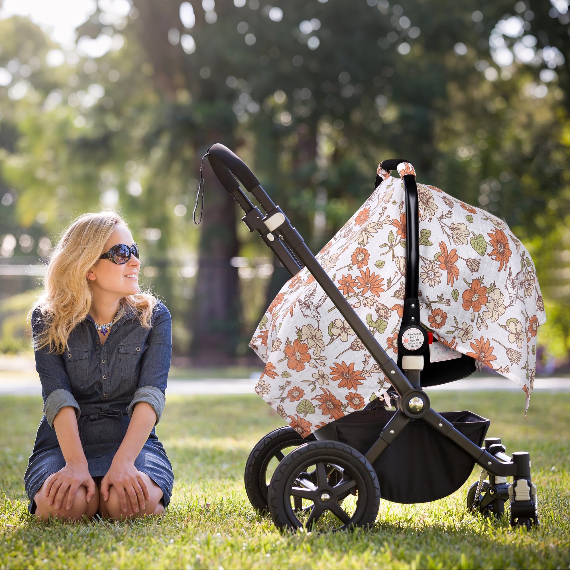 Metplus carseat cover used as nursing cover outdoors
