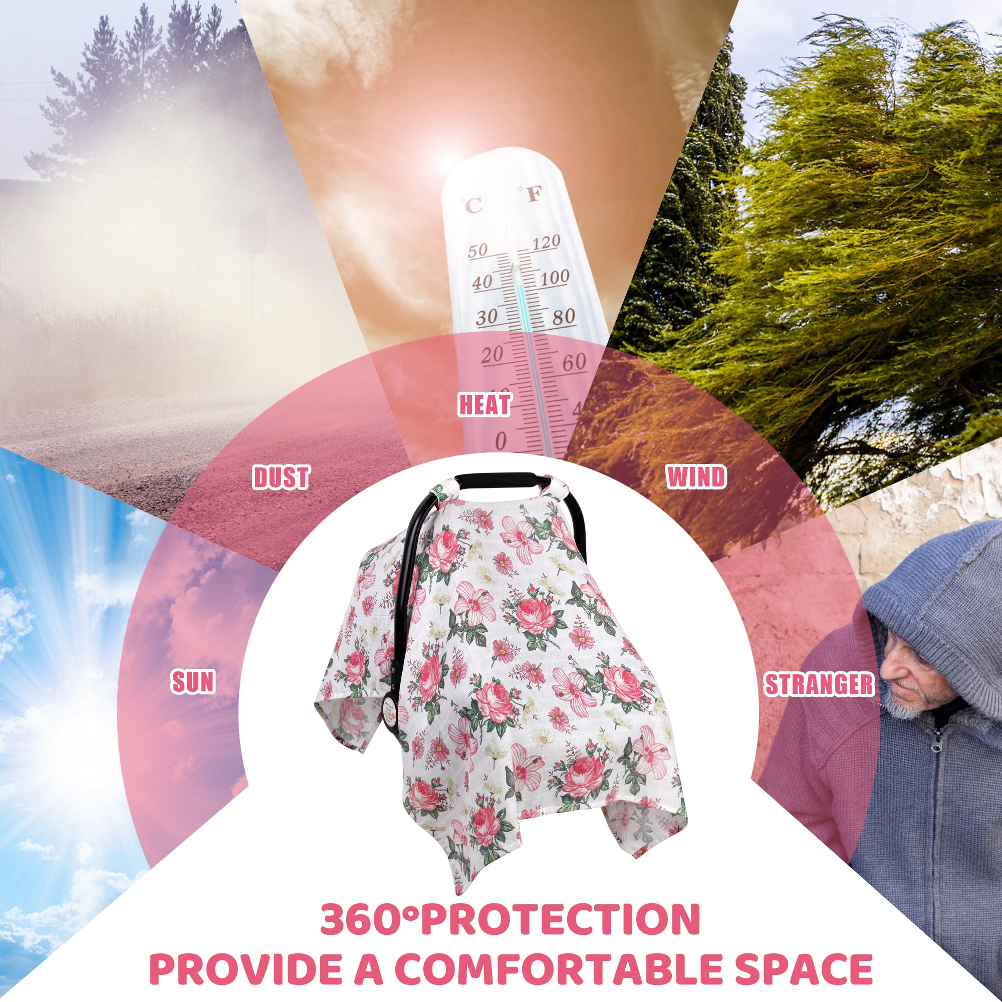 Metplus lightweight muslin fabric ensuring air flow during warm weather outings